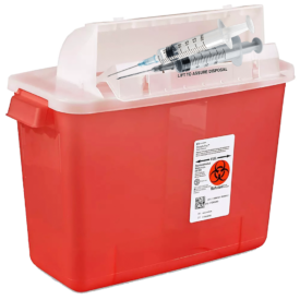 Bio Waste Sharps Container & 2 Syringes